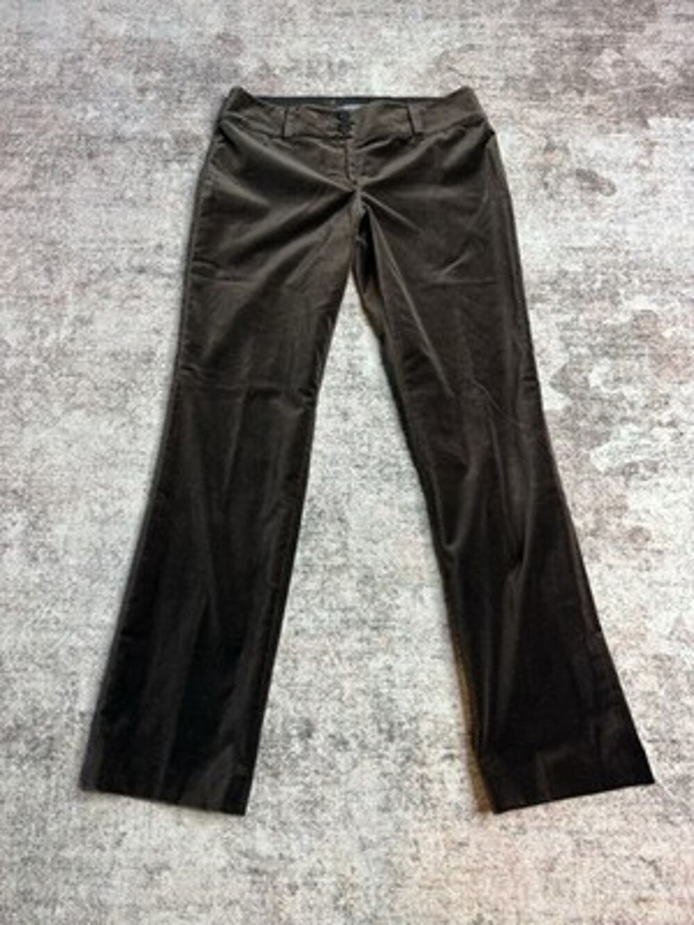 Ann Taylor Lindsay Velvet Trousers Pants Sz 6 Straight Wide Leg Y2k WhimsiGoth